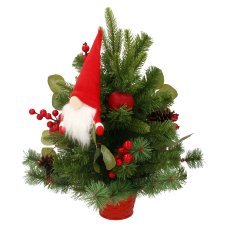 Božično drevesce 50 cm, rdeče, škrat *5619