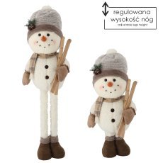 Božični okras – snežak s smučmi, 80–116 cm, s teleskopskimi nogami *6609