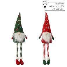 Božični okras – škrat 78 cm z visečimi nogami in LED-osvetlitvijo, različne barve *6630