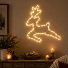 Božični okras – LED severni jelen 55 cm, 60 lučk, topla bela *5657