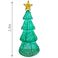Božični okras – LED-jelka 1,9 m, 200 lučk, hladno bela *5688