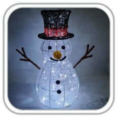 Božični okras – LED-snežak 60 cm, hladno bel *5800