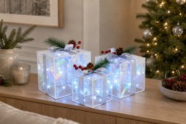 Božični okras – 3 darila, 150 LED-lučk, topla bela svetloba *5824