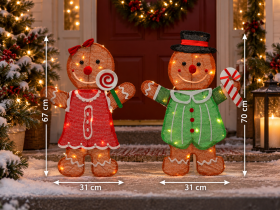 Chomik - Božični okras – LED Medenjaki 70 cm - LED5862