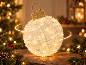 Chomik - Božični okrasek – LED-kroglica - HIL6739