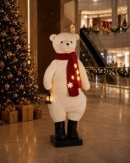 Chomik - Božični okras – Polarni medved 150 cm, LED, melodija, gibanje - KAI7712