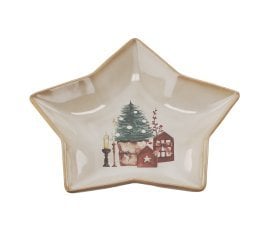 Chomik - Porcelanasti servirni krožnik - Zvezda "Winter Coffee" - LIL6852