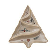 Porcelanski pladenj 29,3 x 33,2 x 3,5 cm, božično drevo »Winter Coffee« *6883