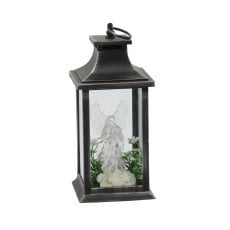 Chomik - LED-lampion z angelom in belimi cvetovi - LED3348