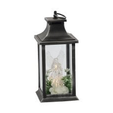 Chomik - LED-lampion z angelom in belimi cvetovi - LED3348