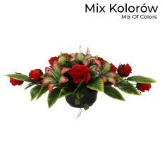 Komplet: šopek za v vazo + aranžma (dolžina 80 cm, širina 45 cm, višina 30 cm) *9227
