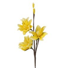 Dekorativna magnolija – 3 rumeni cvetovi, 90 cm, pakiranje = 12 kosov *2948