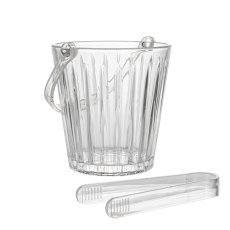 Stekleno vedro za led + klešče, 850 ml *3662