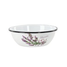 Emajlirana skleda 1,5 l, 20 cm, bela, sivka *4321