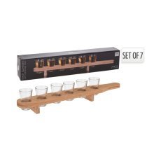 Komplet 7 kozarčkov po 40 ml na bambusovi deski*04200