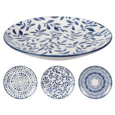Plitvi krožnik 20 cm, listi/vzorci*7507