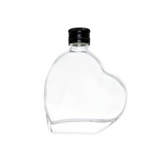 Steklenica v obliki srca 250 ml s kovinskim pokrovčkom 28 mm *3707