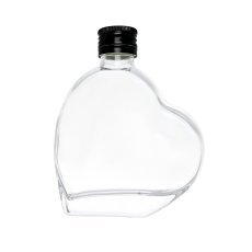Steklenica v obliki srca, 500 ml, s kovinskim pokrovčkom 28 mm *3714