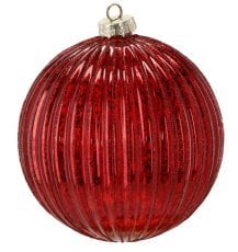 Steklena božična kroglica – rdeča, 15 cm - BOZ7929