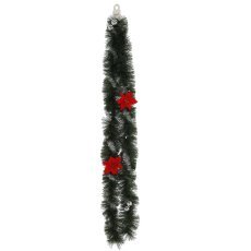 Girlanda za božično drevo 12 cm x 2,74 m, zelena, mešani vzorci *8681