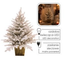 Chomik - Božična dekoracija – Smrečica s storži in LED-osvetlitvijo 90 cm - UMI8858