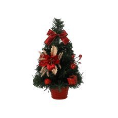 Rdeče-zlato božično drevesce 30 cm *0102