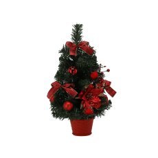 Božično drevo 40 cm, rdeče-zlato *0119