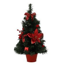 Božično drevo 50 cm, rdeče-zlato *0126