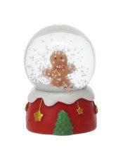 Božična LED-snežna krogla – medenjak, 5 x 5 x 7 cm, različni motivi, pakiranje 12 kosov *3257