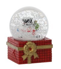 Božična LED-snežna krogla – Božiček/snežak, 6,5 x 9 cm, različni motivi, pakiranje 6 kosov *3271