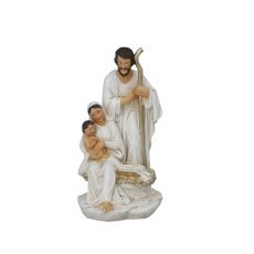 Božična figurica – pozlačena Sveta družina 7 x 6,3 x 12,6 cm *4476