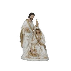 Pozlačena božična figurica – Sveta družina, 8,5 x 6 x 13,5 cm *4483