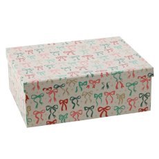 Praznična darilna škatla s pentljo 37 x 28 x 14 cm *8245