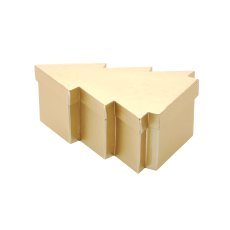 Zlata praznična darilna škatla v obliki božičnega drevesca 22 x 15 x 8,5 cm *8429