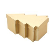 Zlata praznična darilna škatla v obliki božičnega drevesca 25 x 18,5 x 9,5 cm *8436