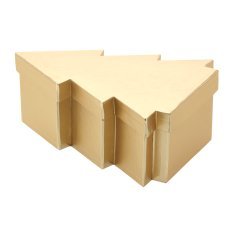 Zlata praznična darilna škatla v obliki božičnega drevesca 28 x 22 x 10,5 cm *8443
