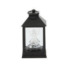 LED-lampion 10,5 x 10,5 x 19 cm z angelom *3256