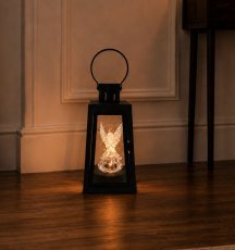 LED-lampion 10,2 x 10,2 x 20,5 cm z angelom *3386