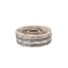 Beljen pleten okrasni lonec 30 × 10 cm *0920