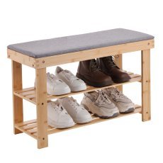 Bambusova klop s prostorom za čevlje 70 x 28 x 45 cm *8711
