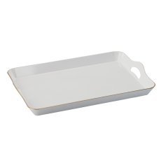 Dekorativni pladenj 43,5 x 29,7 x 5 cm, bel *0577