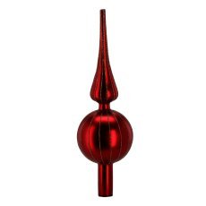 Vrh za božično drevo – rdeč, okrašen, 8 × 27,2 cm *7516