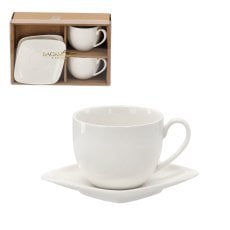 Komplet 2 skodelic s podstavkoma, 250 ml *4191
