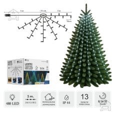 LED-lučke z obročem, 3 m, 480 lučk, hladno bela svetloba - LED6335