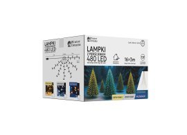 LED-lučke z obročem, 3 m, 480 lučk, večbarvne, za notranjo/zunanjo uporabo *6342