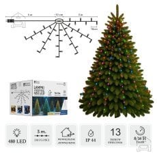 LED-lučke z obročem, 3 m, 480 lučk, večbarvne - LED6342