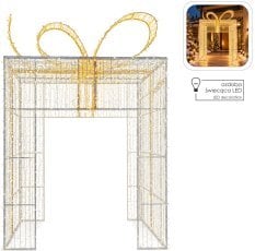 3D-praznična dekoracija – darilo 4 m, 5080 L, hladno bela - LED6892