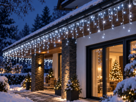 Chomik - Svetlobna zavesa Icicle 300 LED, hladno bela 3+12 m - LED9850