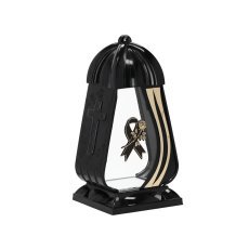 Črn lampijon s trakom, 30 cm *7575