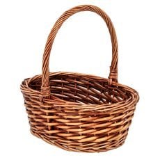 Košara iz ratana 36 x 28 x 13/32 cm z ročajem – rjava *5105